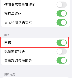 献县苹果手机维修网点分享iPhone如何开启九宫格构图功能 